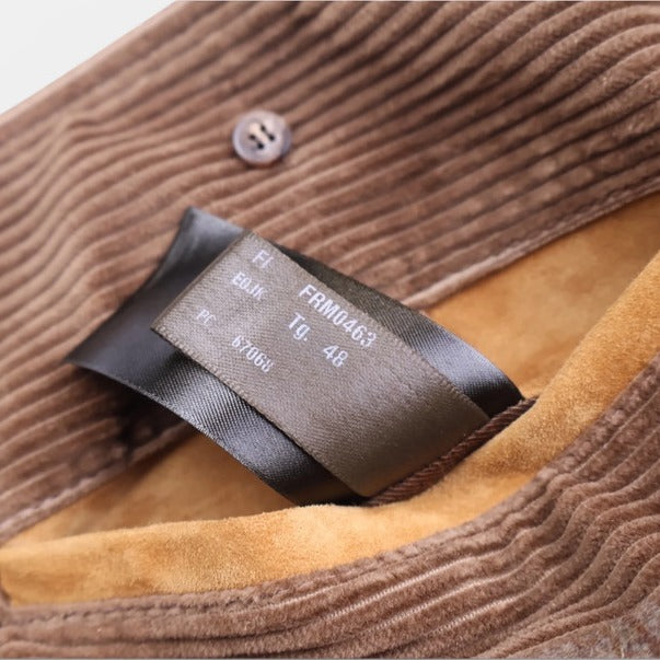 Loro Piana Camel Suede Calfskin Trucker Jacket – pre-owned luxury menswear at Sanpetuna