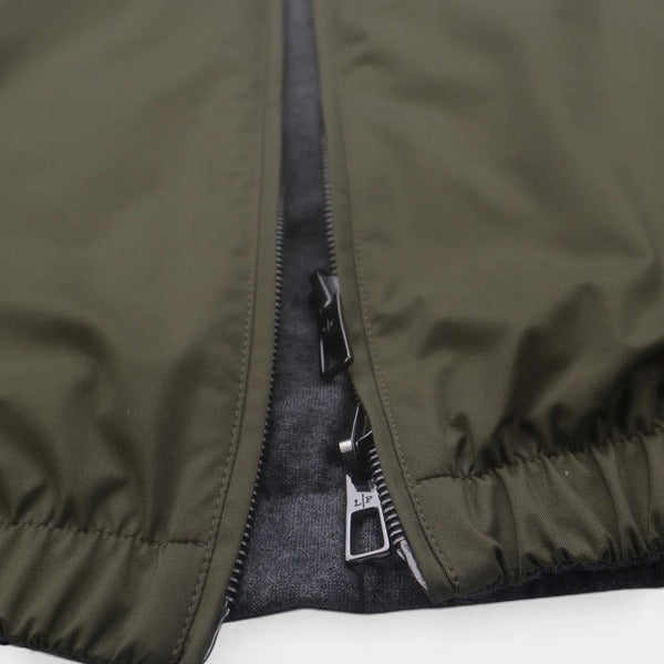 Loro Piana Green/Grey Windmate Cashmere Reversible Bomber – pre-owned luxury menswear at Sanpetuna