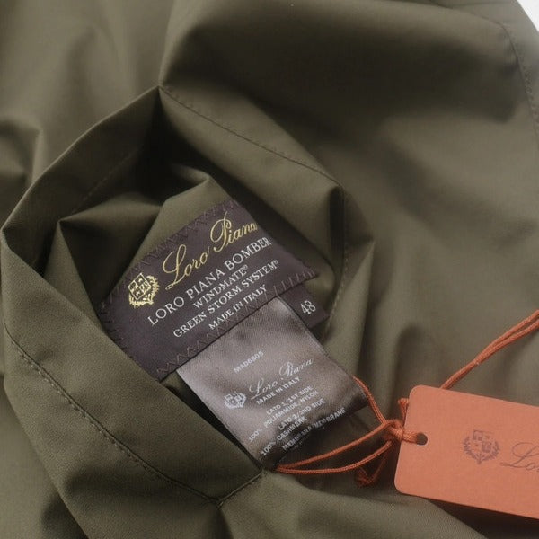Loro Piana Green/Grey Windmate Cashmere Reversible Bomber – pre-owned luxury menswear at Sanpetuna