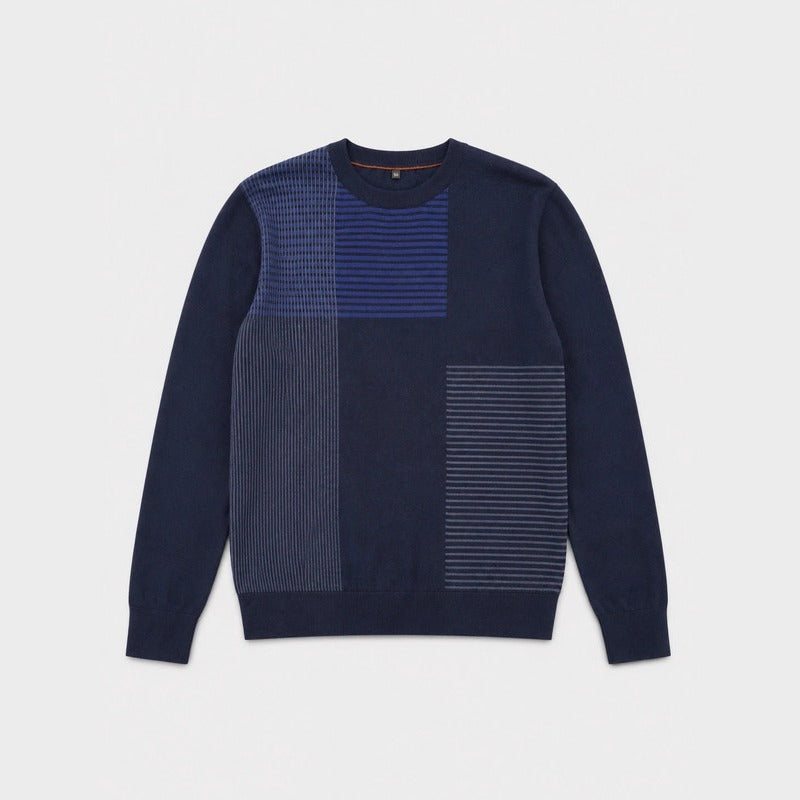 Loro Piana Navy Gift of Kings Wool Sweater – pre-owned luxury menswear at Sanpetuna