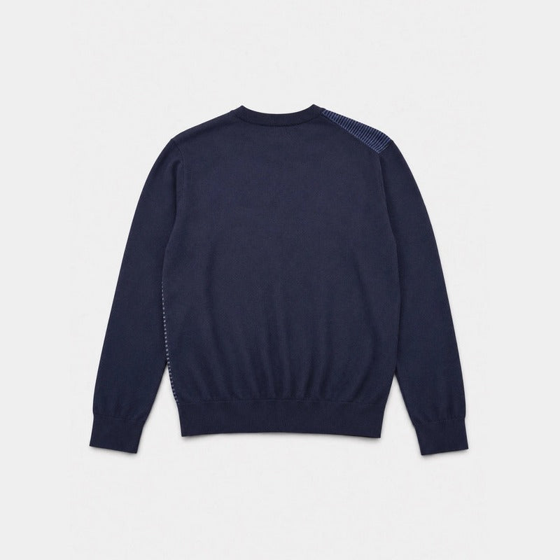 Loro Piana Navy Gift of Kings Wool Sweater – pre-owned luxury menswear at Sanpetuna