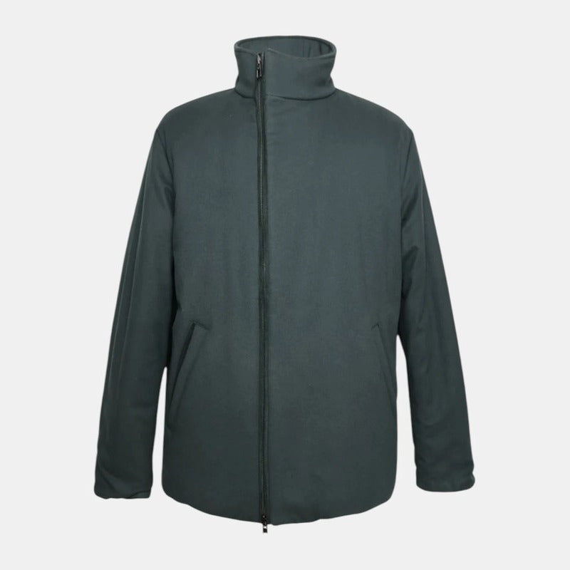 Loro Piana Navy/Green Keiss Cashmere Reversible Coat – pre-owned luxury menswear at Sanpetuna