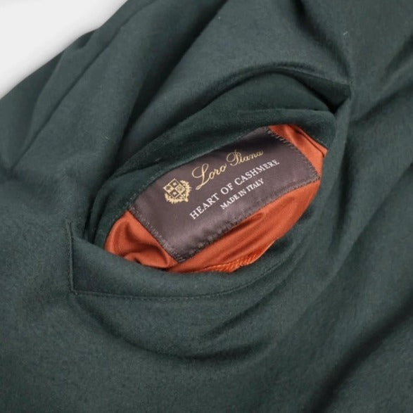 Loro Piana Navy/Green Keiss Cashmere Reversible Coat – pre-owned luxury menswear at Sanpetuna
