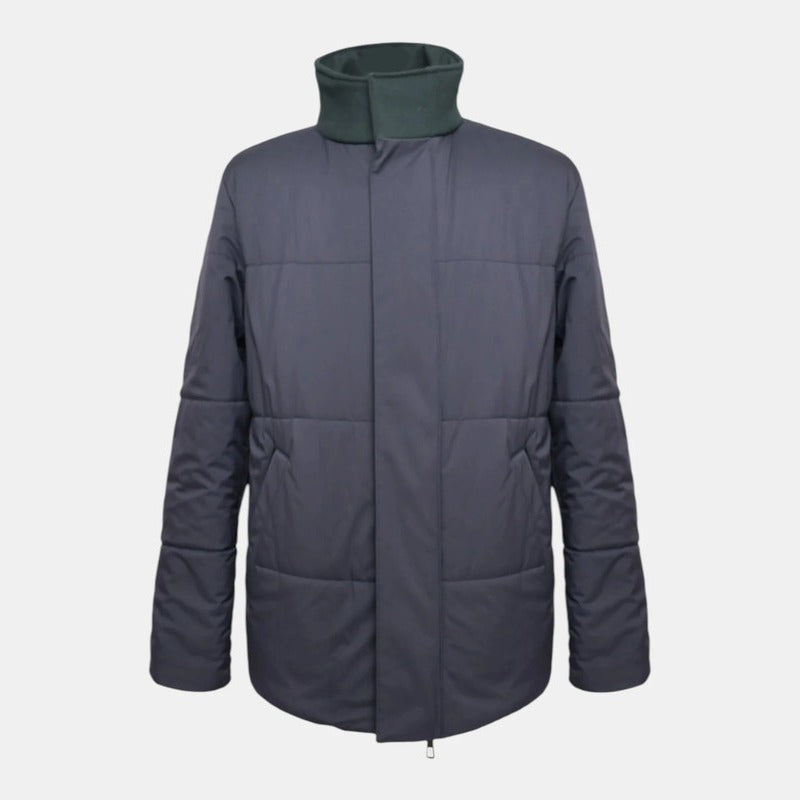 Loro Piana Navy/Green Keiss Cashmere Reversible Coat – pre-owned luxury menswear at Sanpetuna