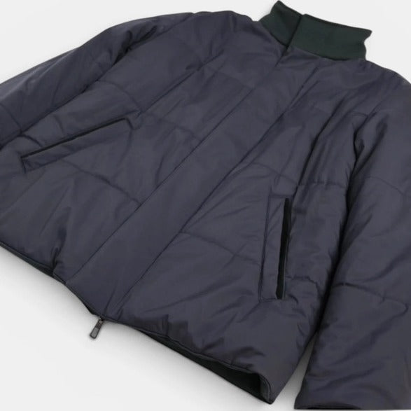 Loro Piana Navy/Green Keiss Cashmere Reversible Coat – pre-owned luxury menswear at Sanpetuna