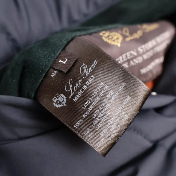 Loro Piana Navy/Green Keiss Cashmere Reversible Coat – pre-owned luxury menswear at Sanpetuna