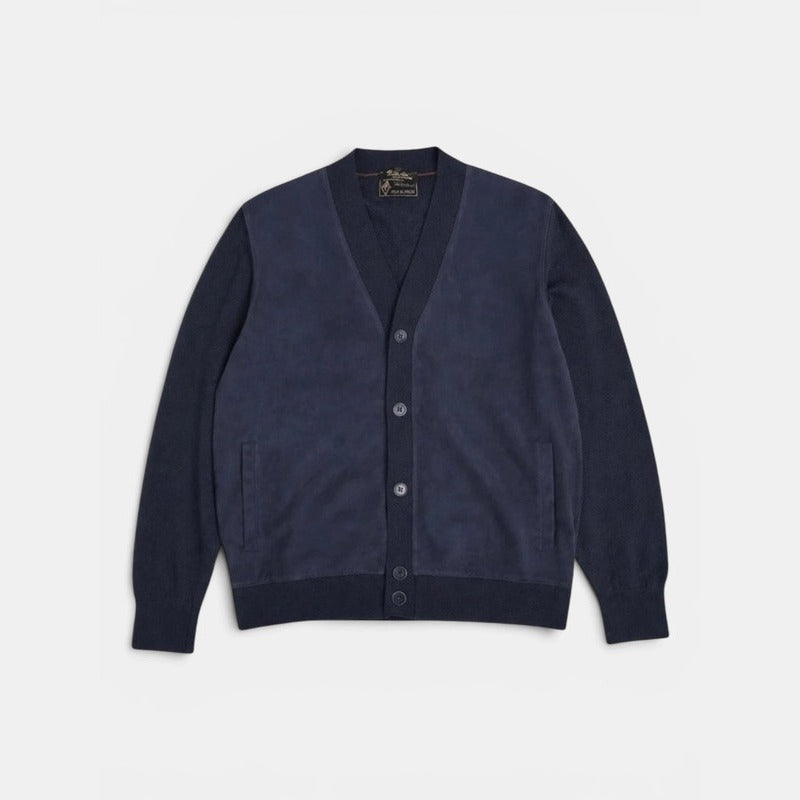Loro Piana Navy Vicuña Cardigan – pre-owned luxury menswear at Sanpetuna