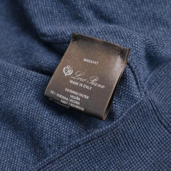Loro Piana Navy Vicuña Cardigan – pre-owned luxury menswear at Sanpetuna