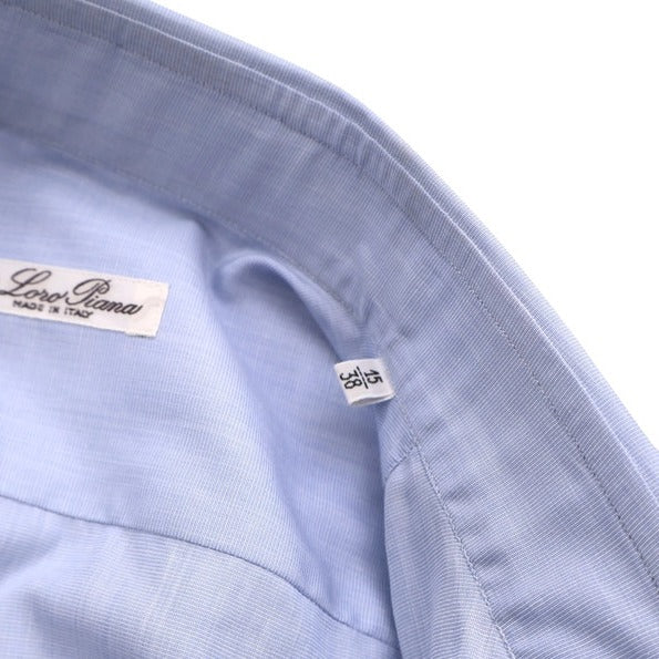 Loro Piana Blue Classic Cotton Shirt – pre-owned luxury menswear at Sanpetuna