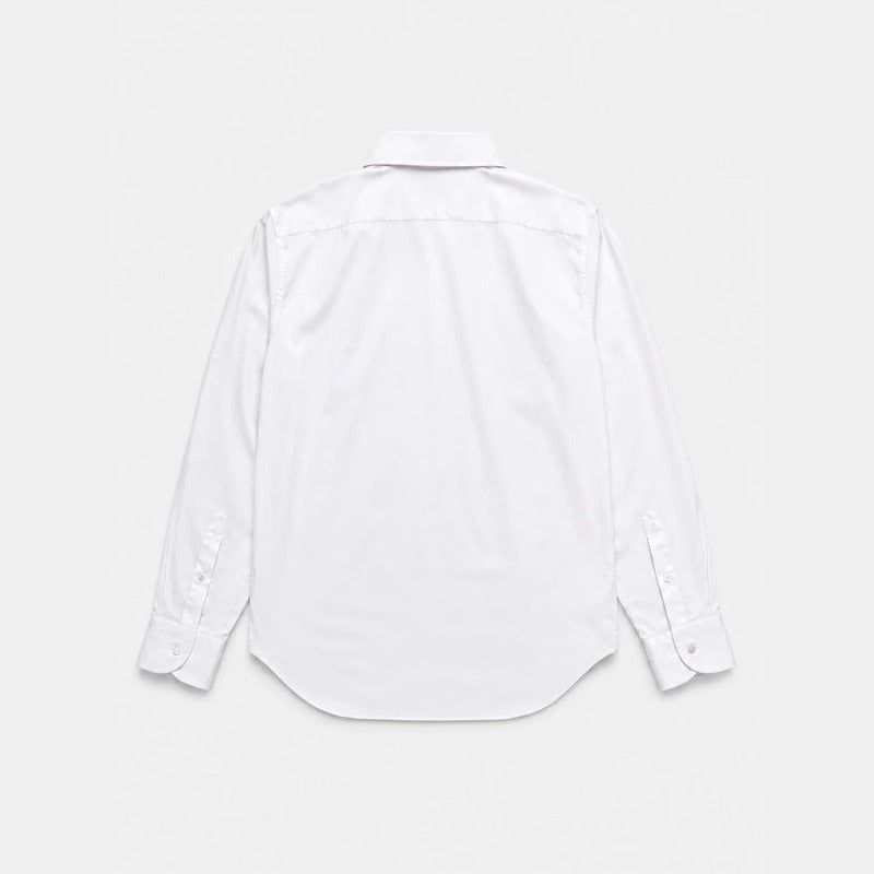 Loro Piana White Classic Cotton Shirt – pre-owned luxury menswear at Sanpetuna