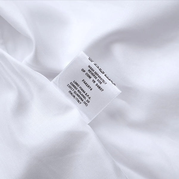 Loro Piana White Classic Cotton Shirt – pre-owned luxury menswear at Sanpetuna