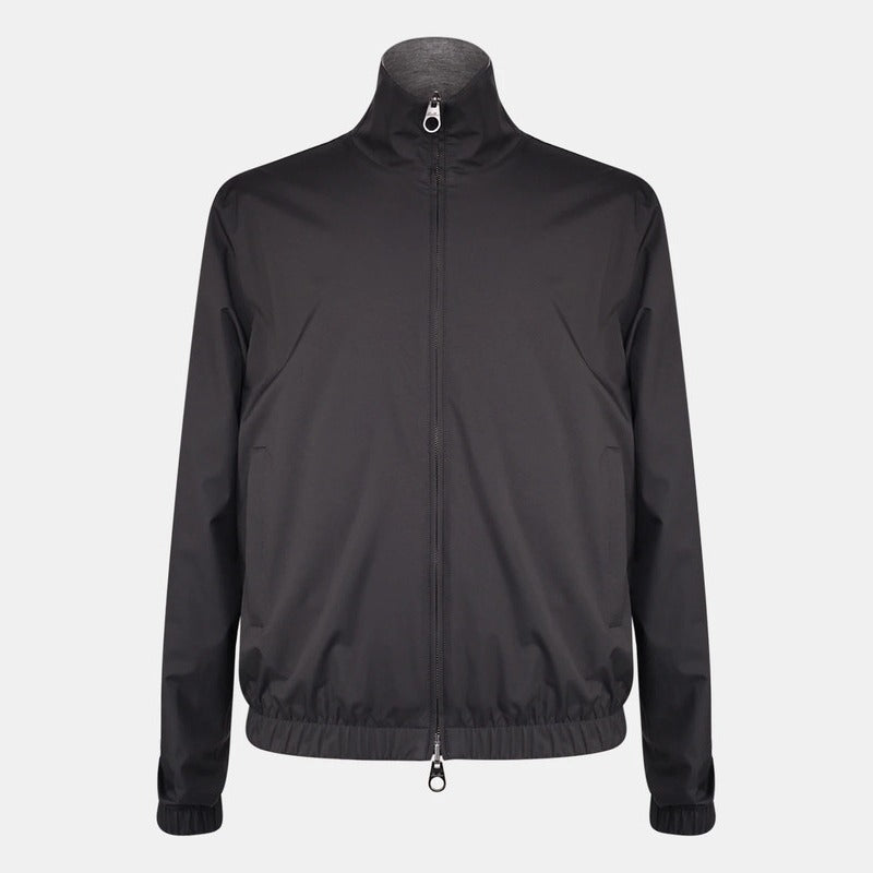 Loro Piana Black/Grey Windmate Cashmere Reversible Bomber – pre-owned luxury menswear at Sanpetuna