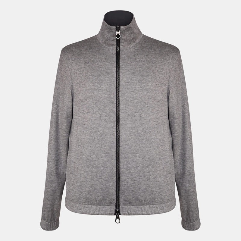 Loro Piana Black/Grey Windmate Cashmere Reversible Bomber – pre-owned luxury menswear at Sanpetuna