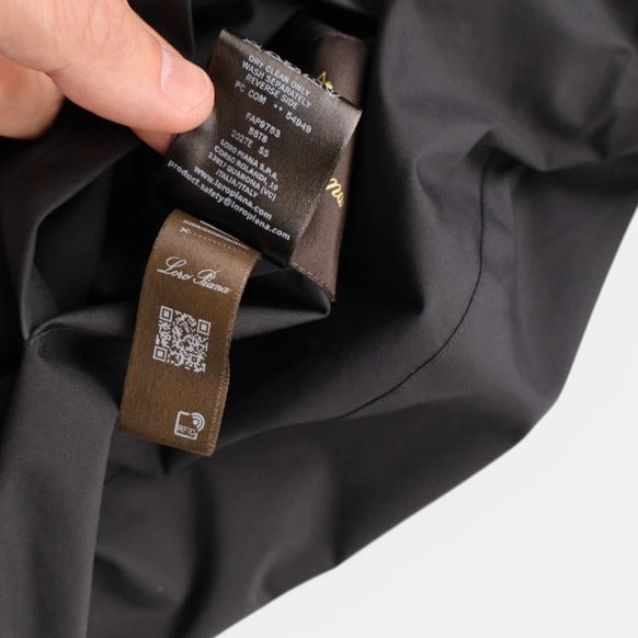 Loro Piana Black/Grey Windmate Cashmere Reversible Bomber – pre-owned luxury menswear at Sanpetuna