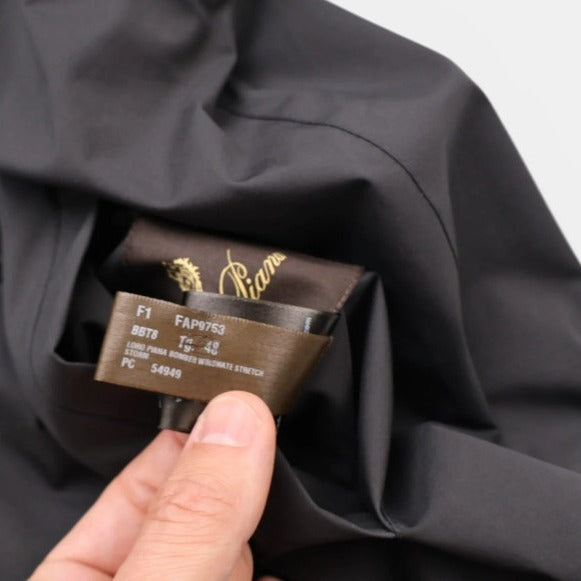 Loro Piana Black/Grey Windmate Cashmere Reversible Bomber – pre-owned luxury menswear at Sanpetuna