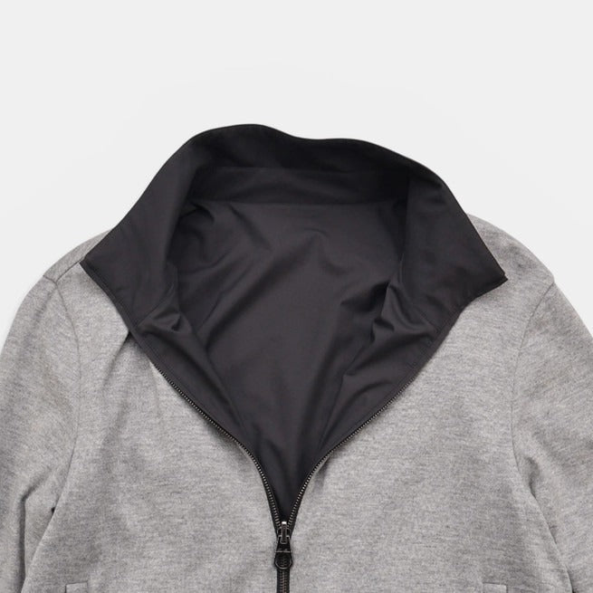 Loro Piana Black/Grey Windmate Cashmere Reversible Bomber – pre-owned luxury menswear at Sanpetuna