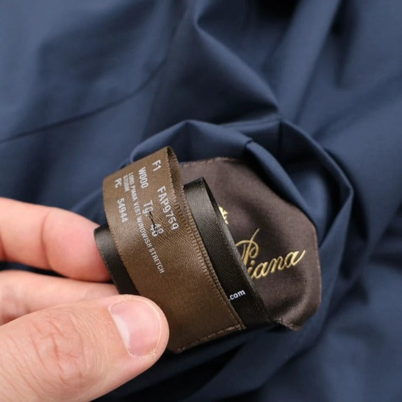 Loro Piana Navy Storm System Wool Wind Vest – pre-owned luxury menswear at Sanpetuna
