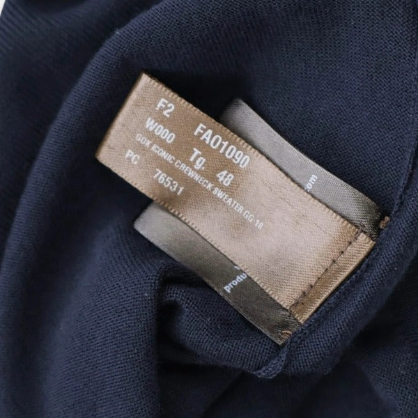 Loro Piana Navy Iconic Gift of Kings Wool Crewneck – pre-owned luxury menswear at Sanpetuna