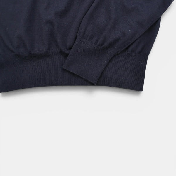 Loro Piana Navy Iconic Gift of Kings Wool Crewneck – pre-owned luxury menswear at Sanpetuna