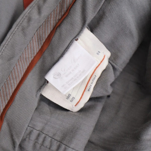Loro Piana Grey Classic Cotton Chino – pre-owned luxury menswear at Sanpetuna