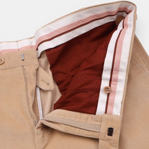 Loro Piana Beige Corduroy Cotton Trousers – pre-owned luxury menswear at Sanpetuna