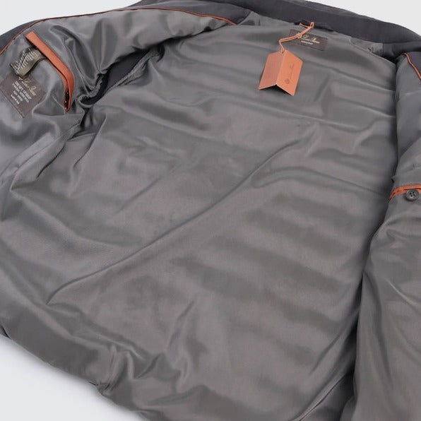 Loro Piana Black Conniston Gift of Kings Wool Quilted Bomber – pre-owned luxury menswear at Sanpetuna