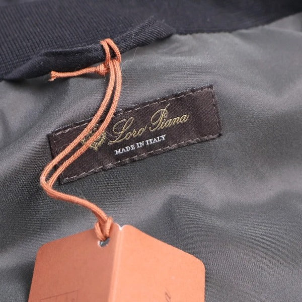 Loro Piana Black Conniston Gift of Kings Wool Quilted Bomber – pre-owned luxury menswear at Sanpetuna