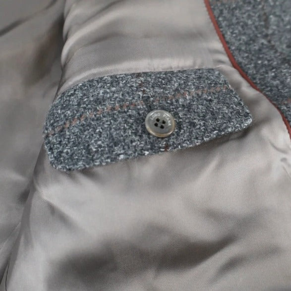 Loro Piana Grey Tailored Cashmere Coat – pre-owned luxury menswear at Sanpetuna