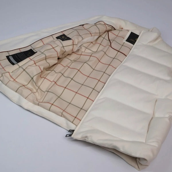 Loro Piana White Fillmore Cashmere Down Vest – pre-owned luxury menswear at Sanpetuna