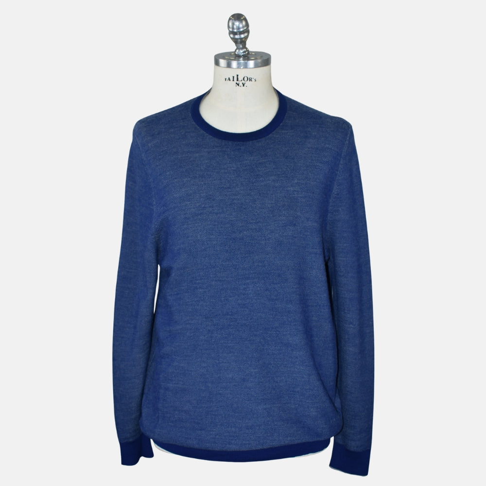 Electric Blue Melange Wool/Cashmere Sweater (EU 56)