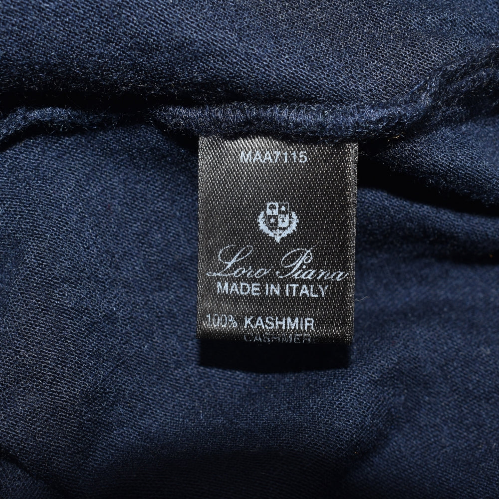 Navy Cashmere Longsleeve Polo (XL)