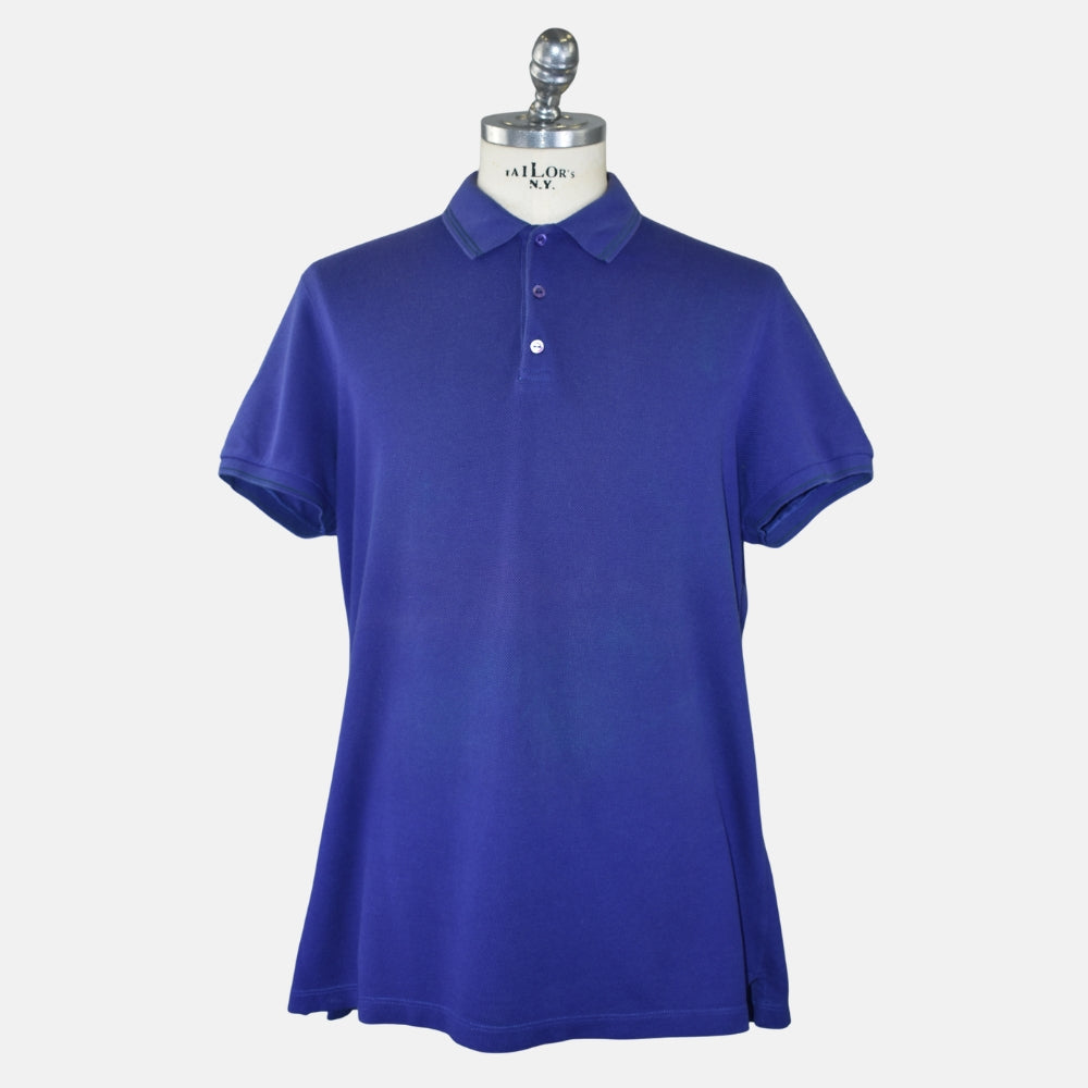 Purple/Blue Cotton Poloshirt (XXL)