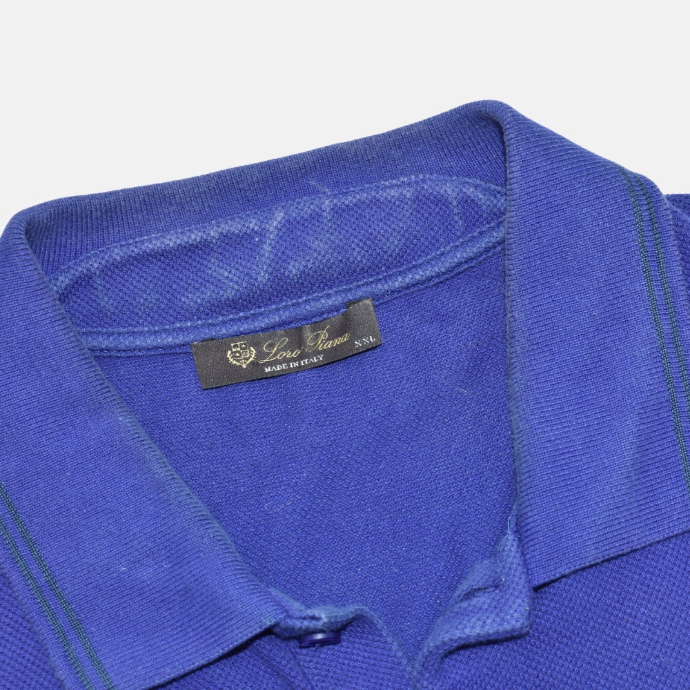 Purple/Blue Cotton Poloshirt (XXL)