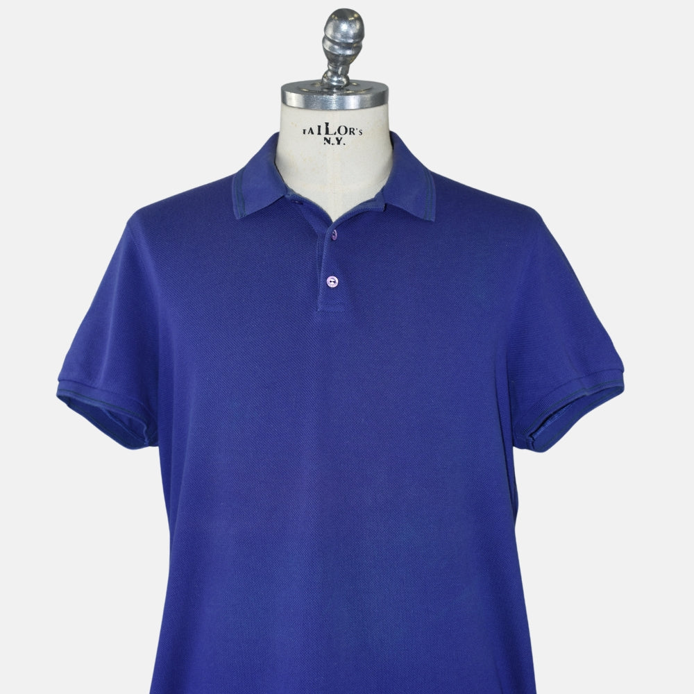 Purple/Blue Cotton Poloshirt (XXL)
