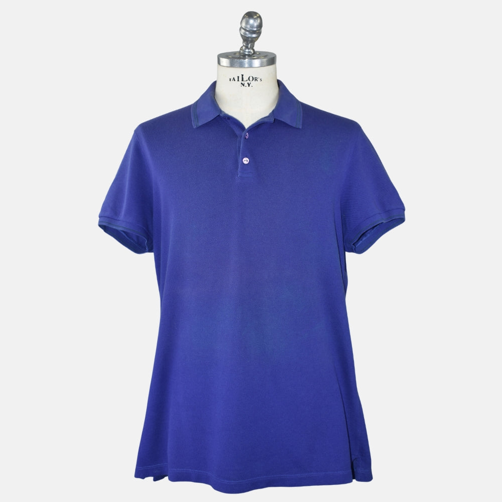 Purple/Blue Cotton Poloshirt (XXL)