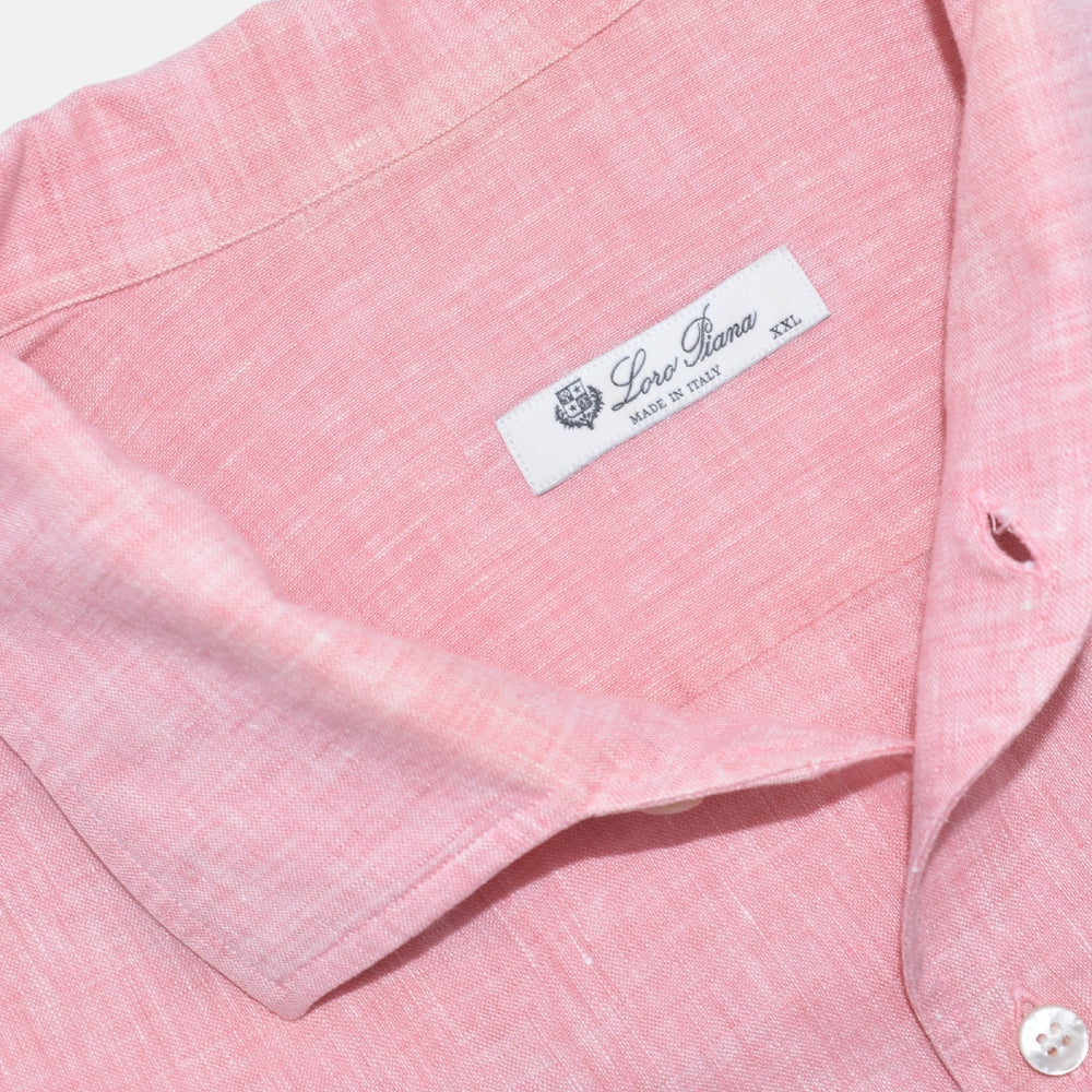 Pink Linen Shirt (XXL)
