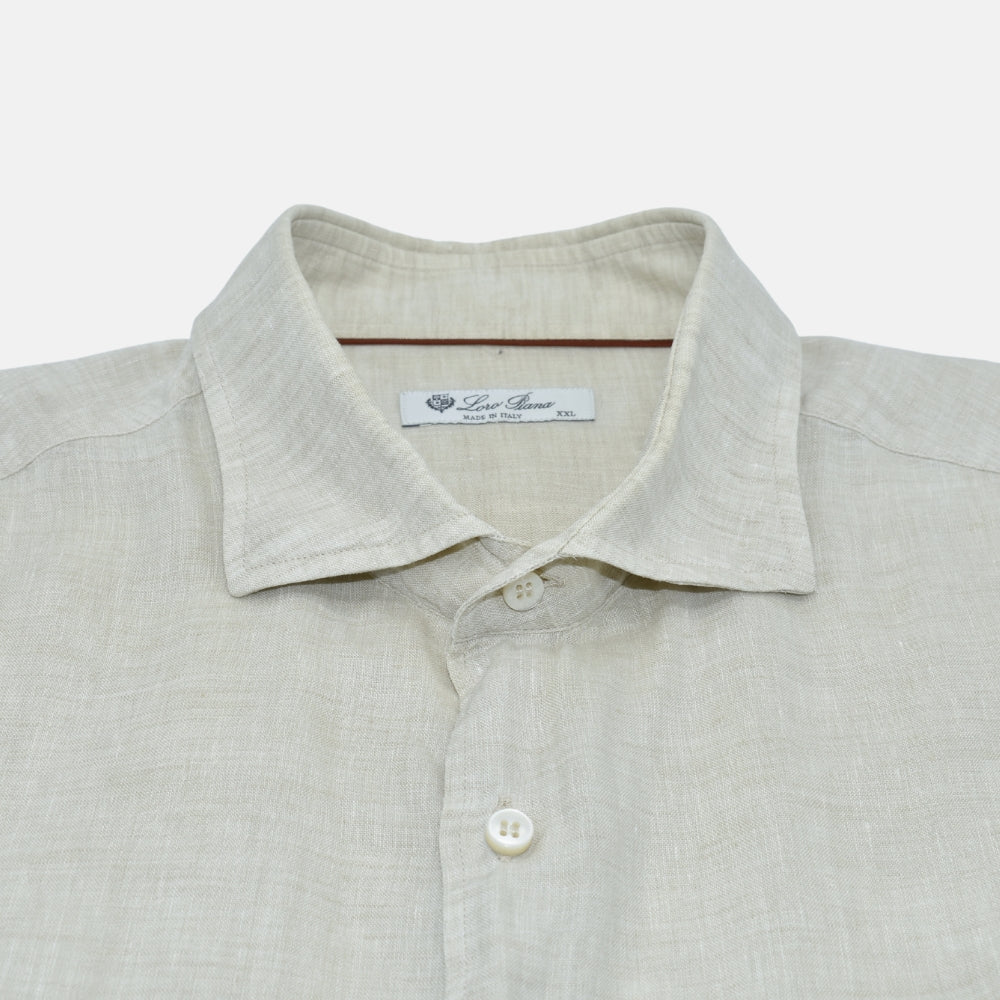 Beige Linen Shirt (XXL)