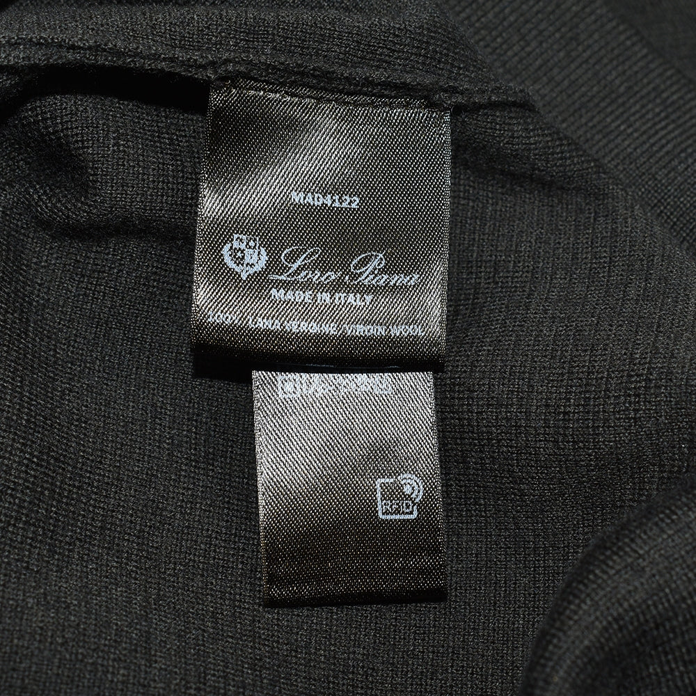 Khaki Virgin Wool Polo-Sweater (EU 48)