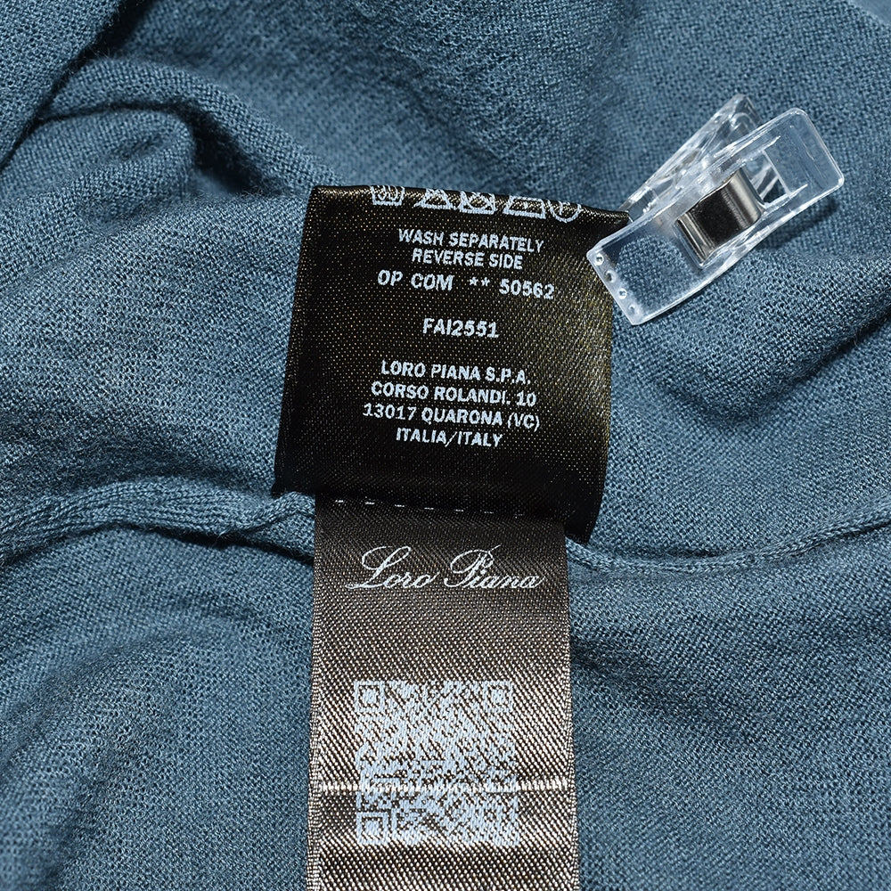Petrol Virgin Wool Longsleeve Polo (EU 52)