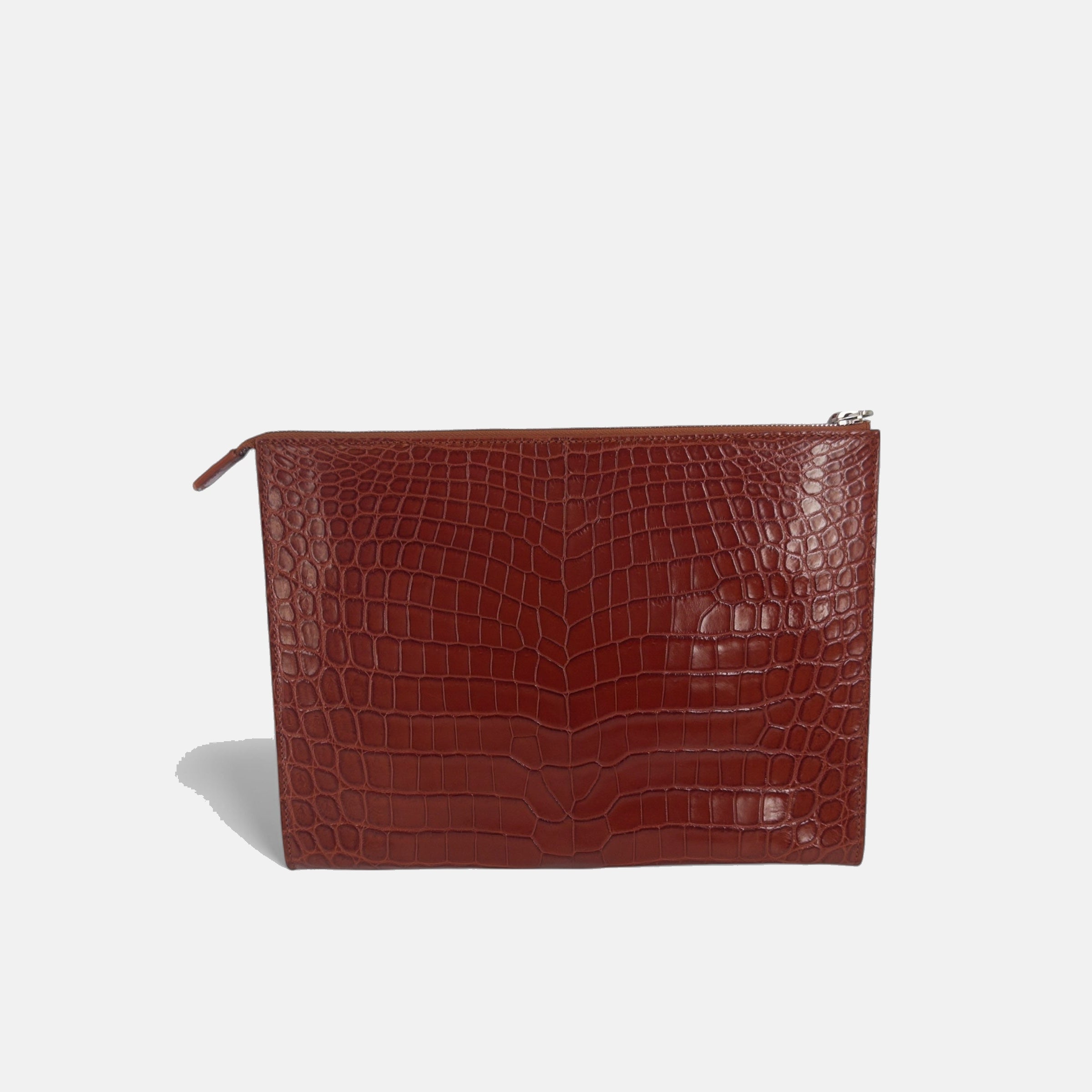 Loro Piana Zipped Flat Pouch Crocodile