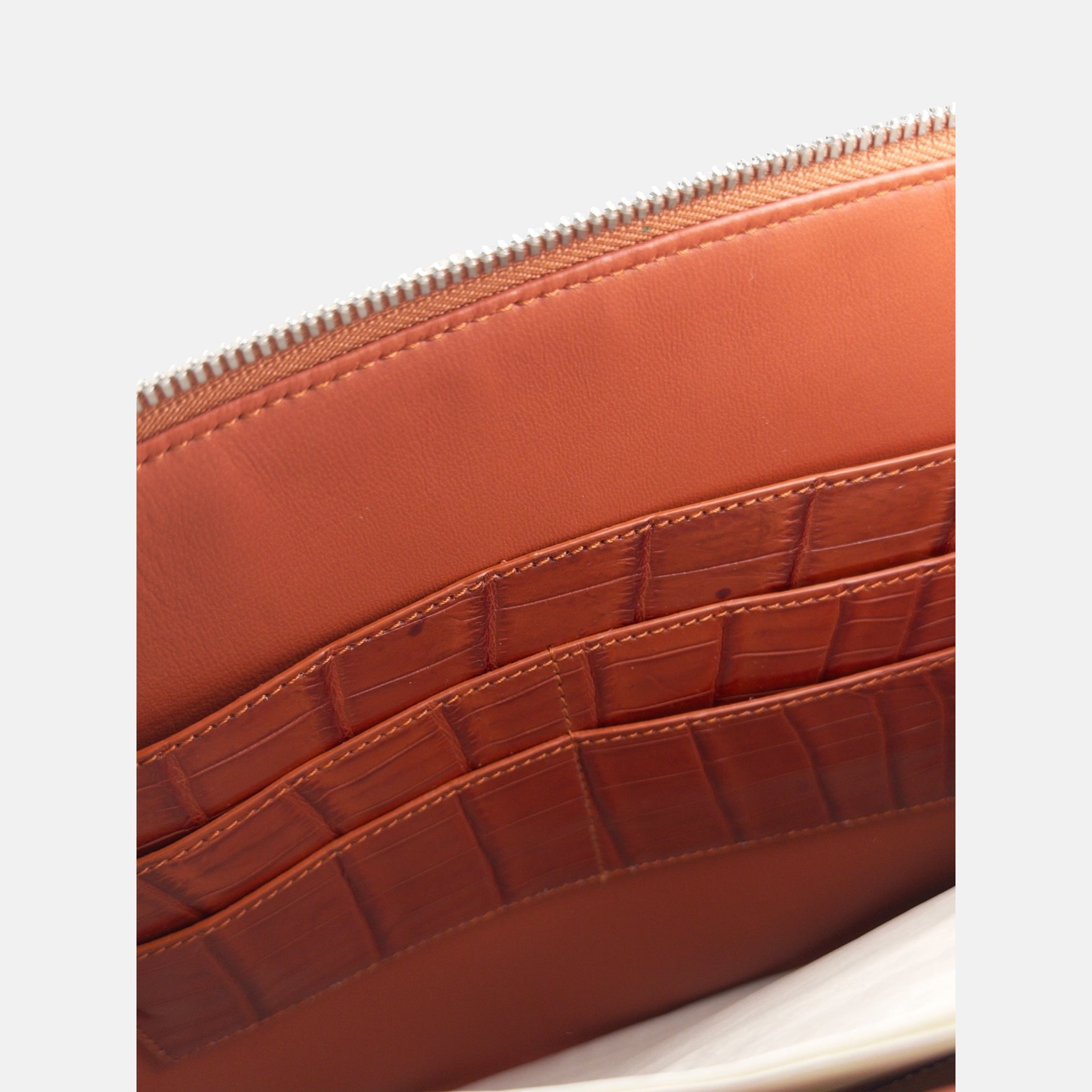 Loro Piana Zipped Flat Pouch Crocodile