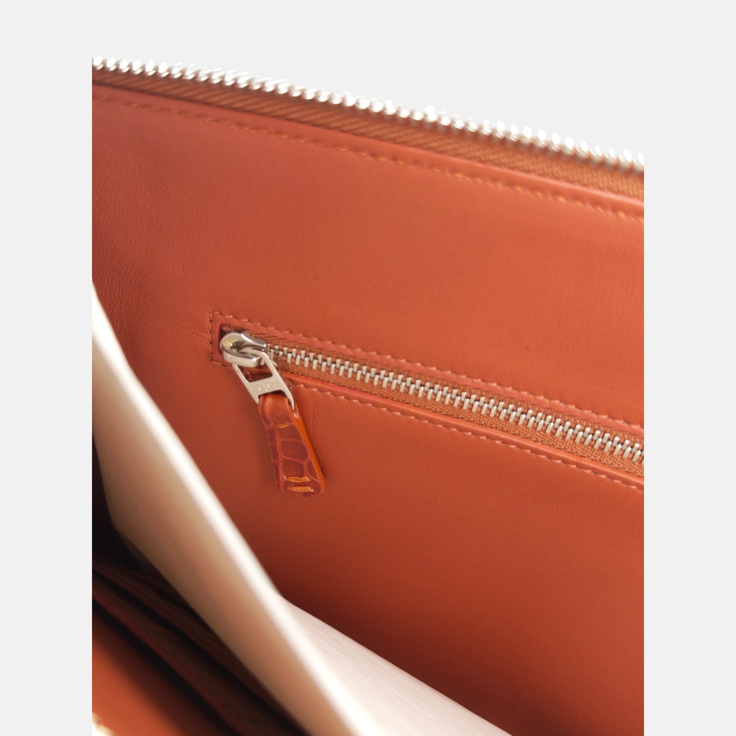 Loro Piana Zipped Flat Pouch Crocodile