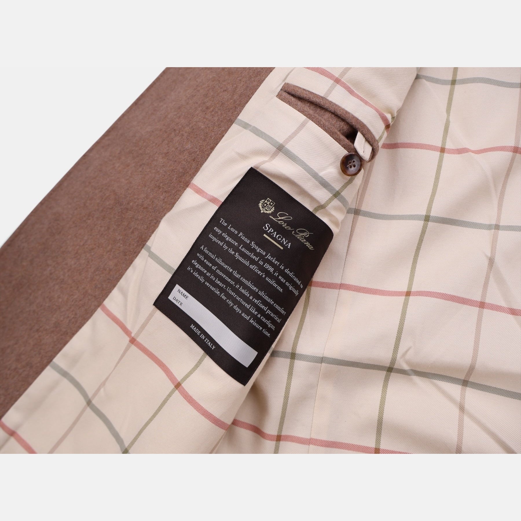 Loro Piana Cashmere Spagna Jacket Beige