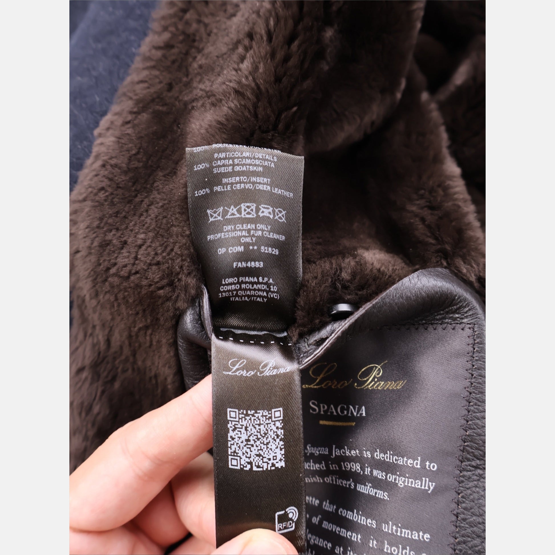 Loro Piana Cashmere Castorino Spagna Jacket Navy