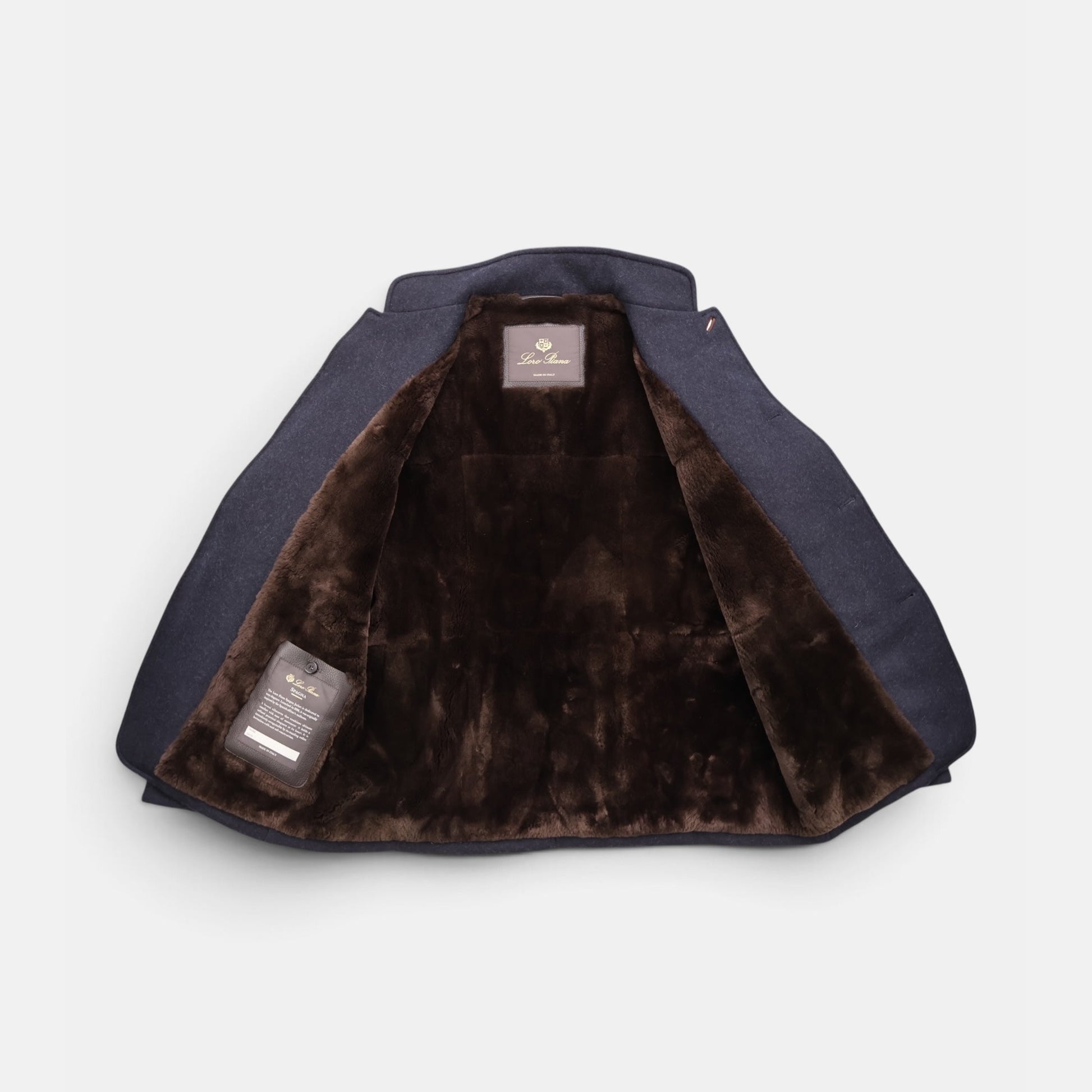 Loro Piana Cashmere Castorino Spagna Jacket Navy