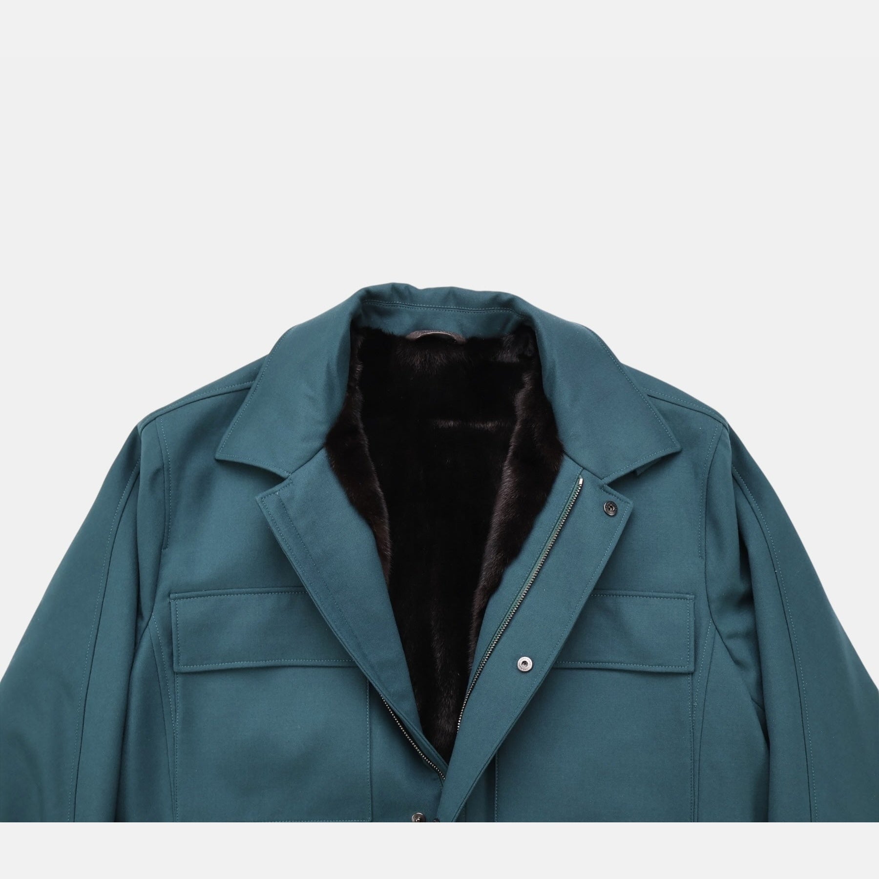 Loro Piana Blackglama Mink Holburn Jacket Petrol