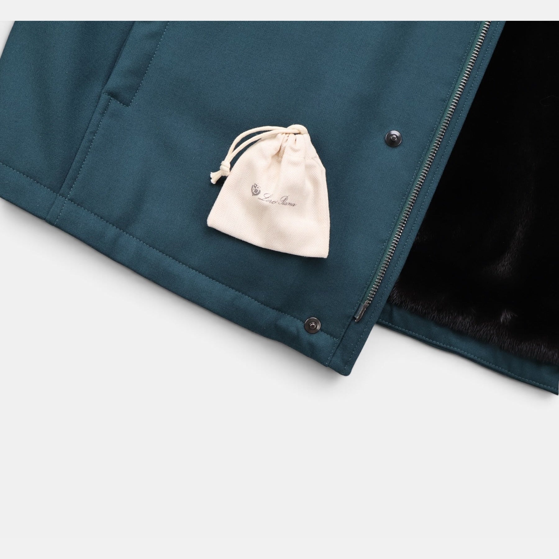 Loro Piana Blackglama Mink Holburn Jacket Petrol