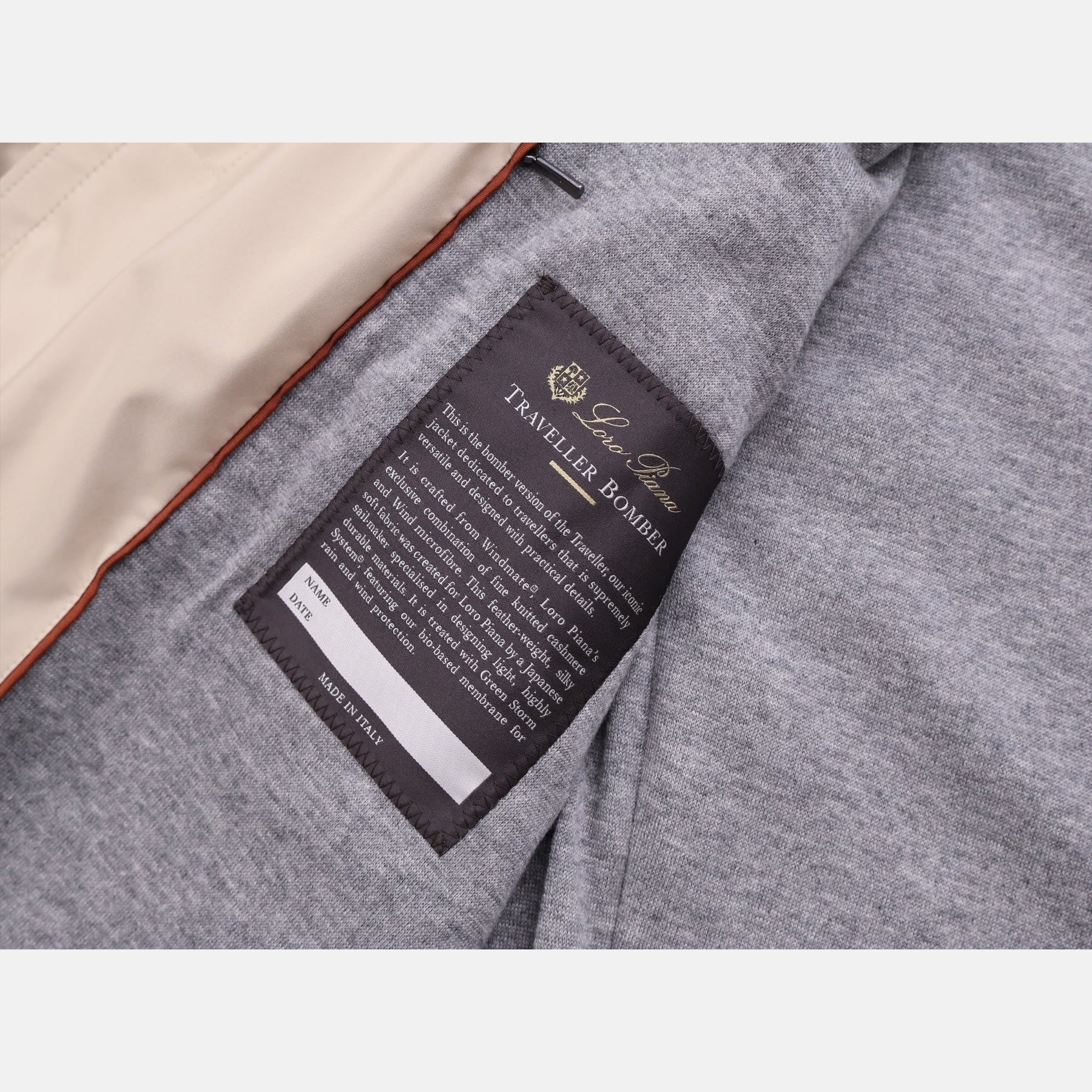 Loro Piana Windmate Traveller Bomber Sand Shell