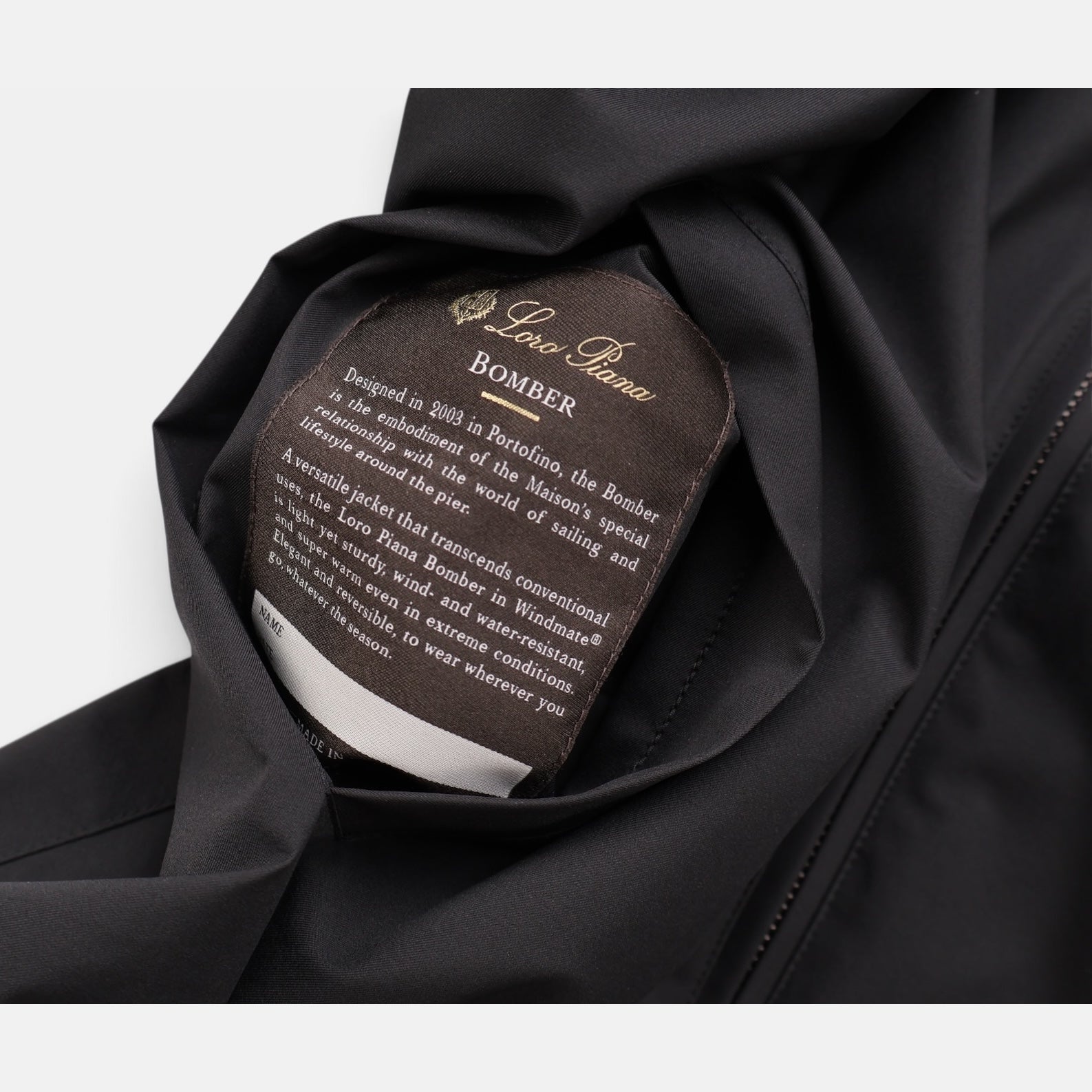 Loro Piana Windmate Bomber Jacket Black
