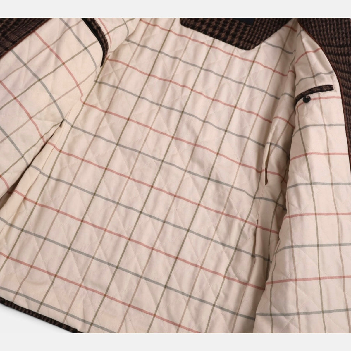 Loro Piana Alpaca Houndstooth Overcoat Brown (M)